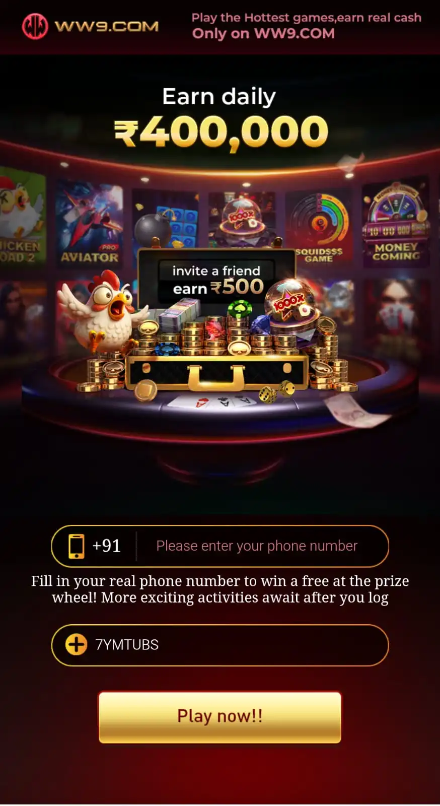 WW9 Game app screenshot 1